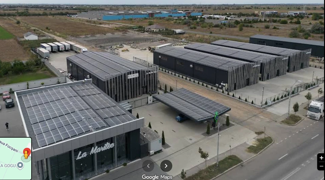 Vedere aeriană a sediului La Maritec din Brăila, fotografie din Google Maps